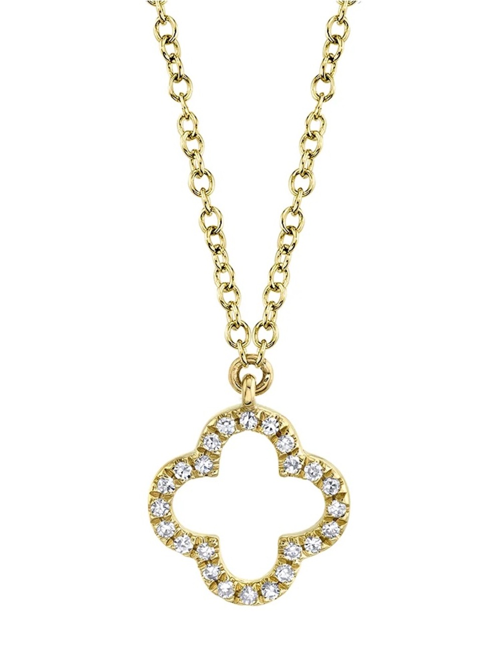 Shy Creation Diamond Clover Necklace